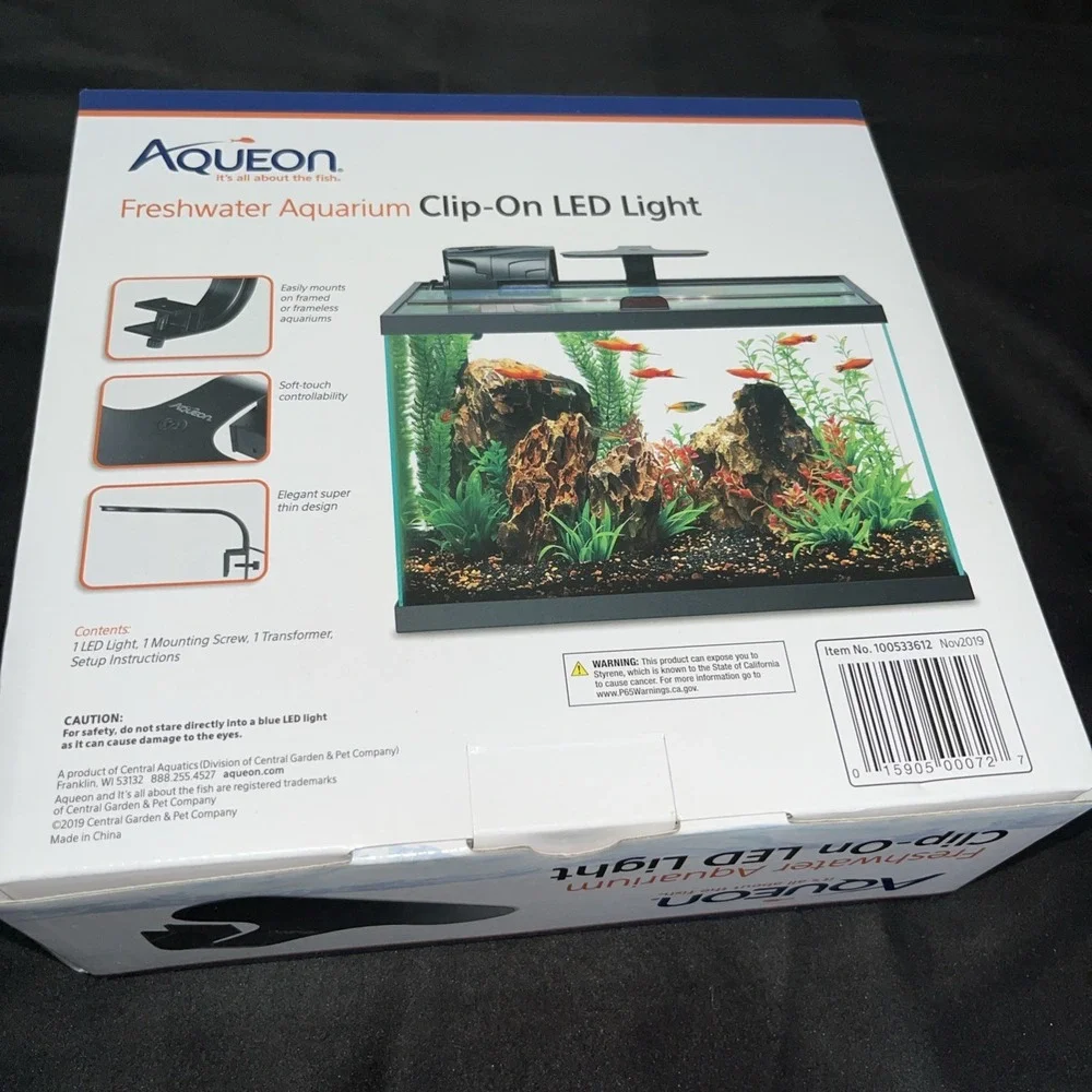 Aqueon Freshwater Aquarium Clip-On LED Light for up to 20 Gallon Aquarium